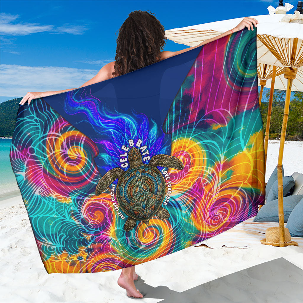 Torres Strait Islanders Sea Turtle Sarong Indigenous Tribal Peace Art Cultural Headdress Motif
