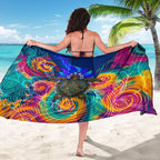 Torres Strait Islanders Sea Turtle Sarong Indigenous Tribal Peace Art Cultural Headdress Motif
