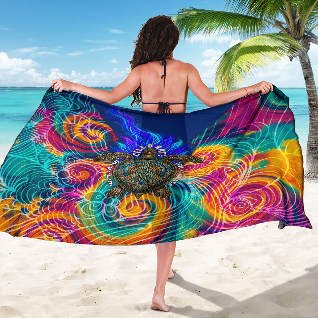 Torres Strait Islanders Sea Turtle Sarong Indigenous Tribal Peace Art Cultural Headdress Motif