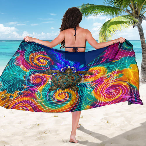 Torres Strait Islanders Sea Turtle Sarong Indigenous Tribal Peace Art Cultural Headdress Motif