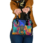 Torres Strait Islanders Sea Turtle Shoulder Handbag Indigenous Tribal Peace Art Cultural Headdress Motif