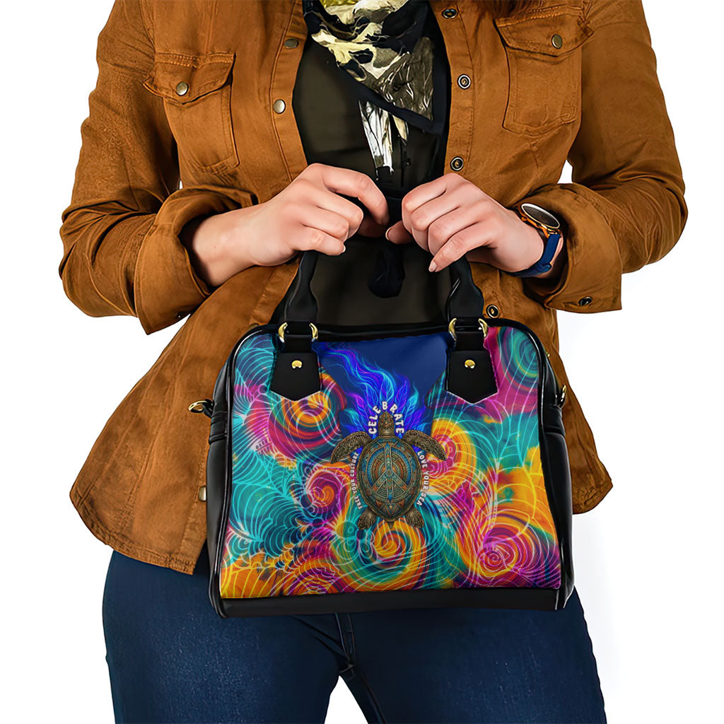 Torres Strait Islanders Sea Turtle Shoulder Handbag Indigenous Tribal Peace Art Cultural Headdress Motif