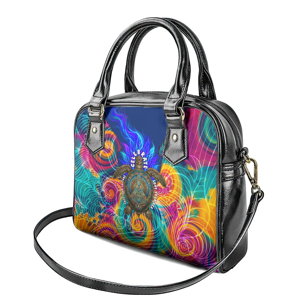 Torres Strait Islanders Sea Turtle Shoulder Handbag Indigenous Tribal Peace Art Cultural Headdress Motif