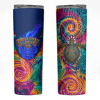 Torres Strait Islanders Sea Turtle Skinny Tumbler Indigenous Tribal Peace Art Cultural Headdress Motif