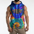 Torres Strait Islanders Sea Turtle Sleeveless Hoodie Indigenous Tribal Peace Art Cultural Headdress Motif