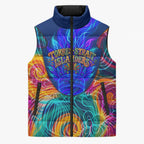 Torres Strait Islanders Sea Turtle Sleeveless Puffer Jacket Indigenous Tribal Peace Art Cultural Headdress Motif