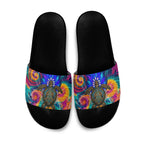 Torres Strait Islanders Sea Turtle Slide Sandals Indigenous Tribal Peace Art Cultural Headdress Motif