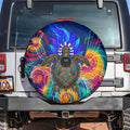 Torres Strait Islanders Sea Turtle Spare Tire Cover Indigenous Tribal Peace Art Cultural Headdress Motif