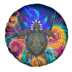 Torres Strait Islanders Sea Turtle Spare Tire Cover Indigenous Tribal Peace Art Cultural Headdress Motif