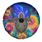 Torres Strait Islanders Sea Turtle Spare Tire Cover Indigenous Tribal Peace Art Cultural Headdress Motif