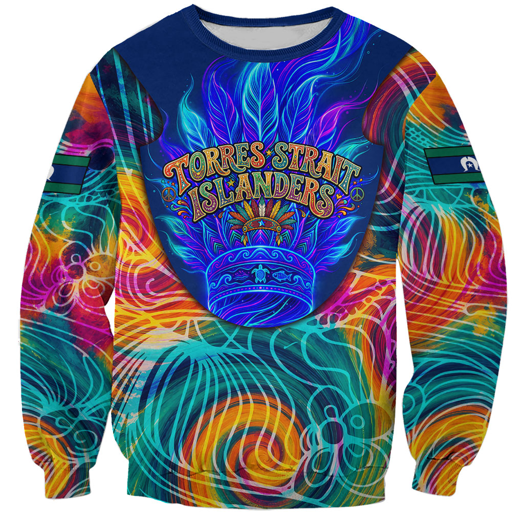 Torres Strait Islanders Sea Turtle Sweatshirt Indigenous Tribal Peace Art Cultural Headdress Motif