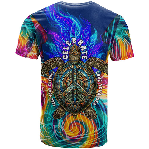 Torres Strait Islanders Sea Turtle T Shirt Indigenous Tribal Peace Art Cultural Headdress Motif
