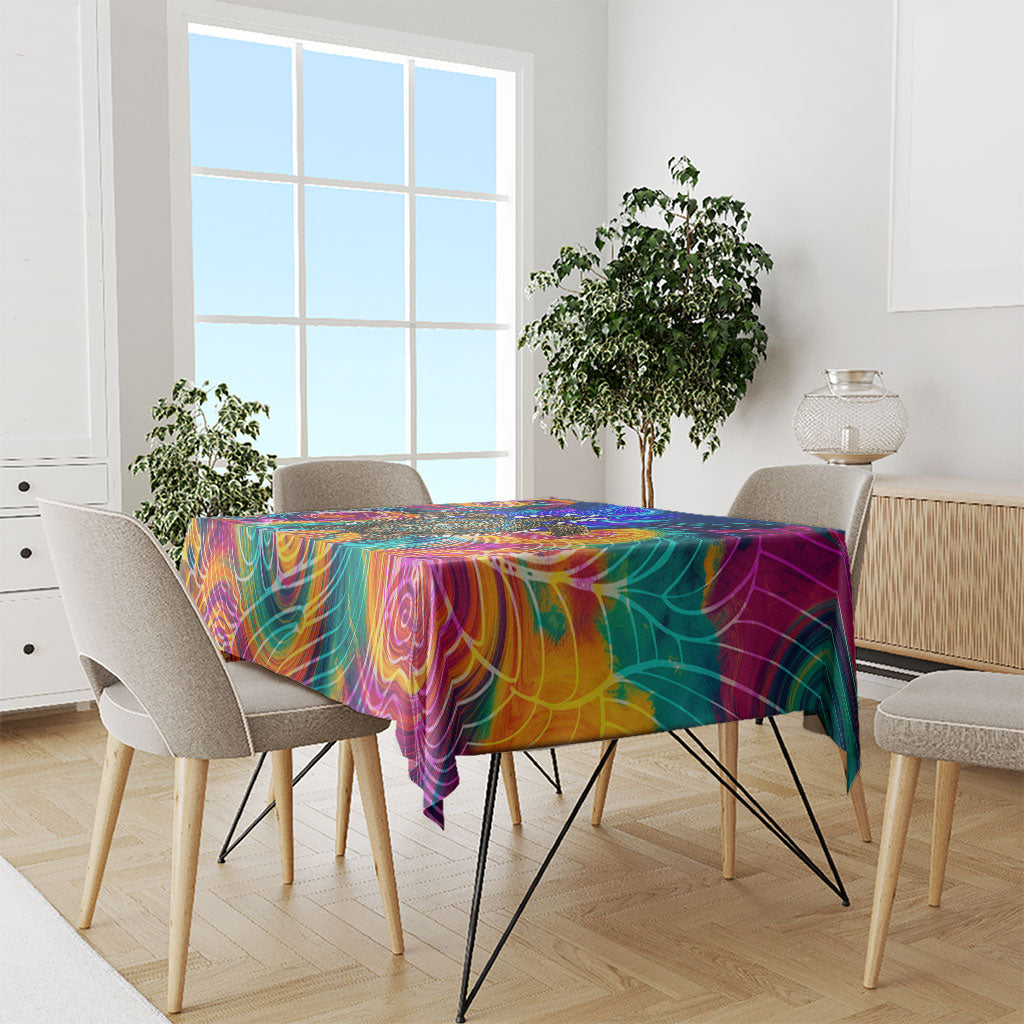 Torres Strait Islanders Sea Turtle Tablecloth Indigenous Tribal Peace Art Cultural Headdress Motif