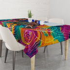 Torres Strait Islanders Sea Turtle Tablecloth Indigenous Tribal Peace Art Cultural Headdress Motif
