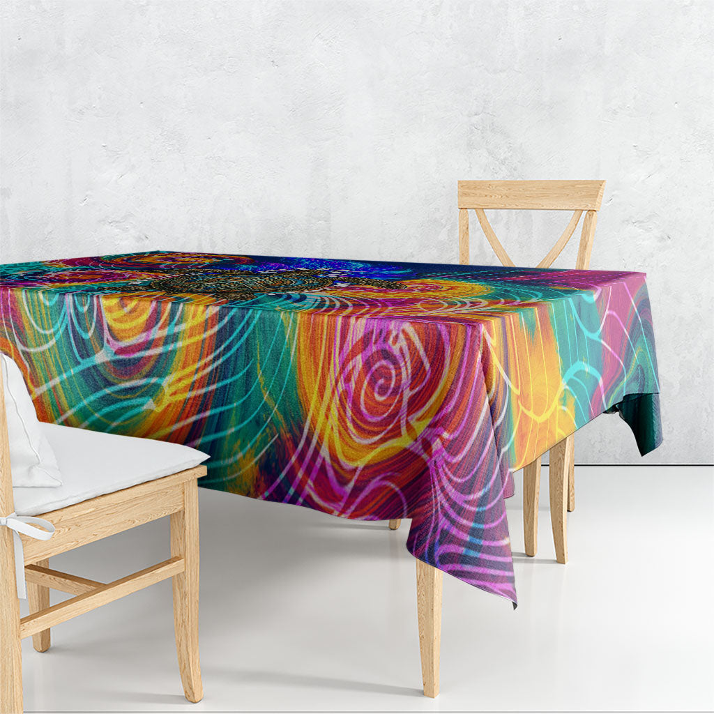 Torres Strait Islanders Sea Turtle Tablecloth Indigenous Tribal Peace Art Cultural Headdress Motif