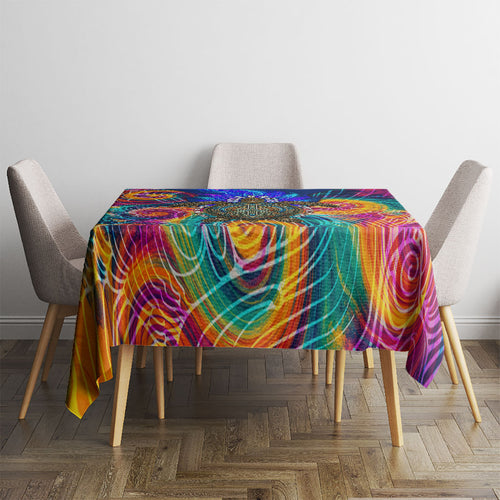 Torres Strait Islanders Sea Turtle Tablecloth Indigenous Tribal Peace Art Cultural Headdress Motif