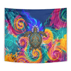 Torres Strait Islanders Sea Turtle Tapestry Indigenous Tribal Peace Art Cultural Headdress Motif