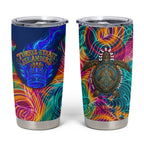 Torres Strait Islanders Sea Turtle Tumbler Cup Indigenous Tribal Peace Art Cultural Headdress Motif