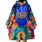 Torres Strait Islanders Sea Turtle Wearable Blanket Hoodie Indigenous Tribal Peace Art Cultural Headdress Motif