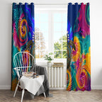 Torres Strait Islanders Sea Turtle Window Curtain Indigenous Tribal Peace Art Cultural Headdress Motif