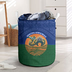 Torres Strait Islanders Day Traditional Dhari Headdress Laundry Basket Indigenous Australian Tribal Weaving Pattern Culture