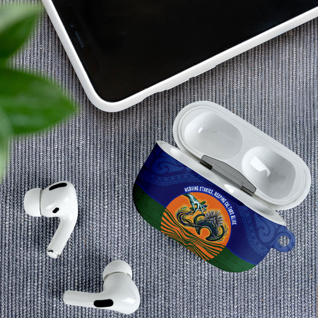 Torres Strait Islanders Day Traditional Dhari Headdress AirPods Case Indigenous Australian Tribal Weaving Pattern Culture