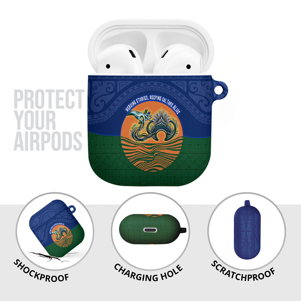 Torres Strait Islanders Day Traditional Dhari Headdress AirPods Case Indigenous Australian Tribal Weaving Pattern Culture