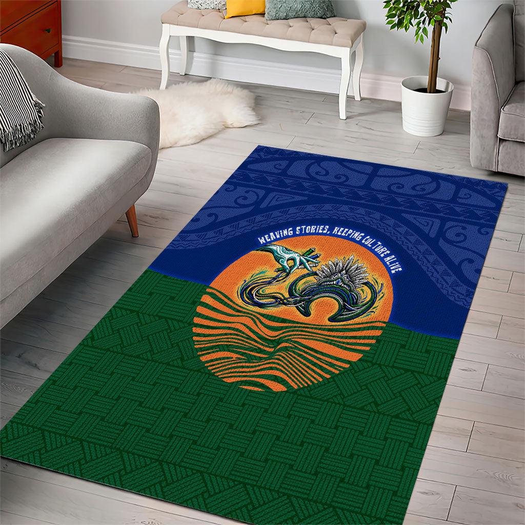 Torres Strait Islanders Day Traditional Dhari Headdress Area Rug Indigenous Australian Tribal Weaving Pattern Culture