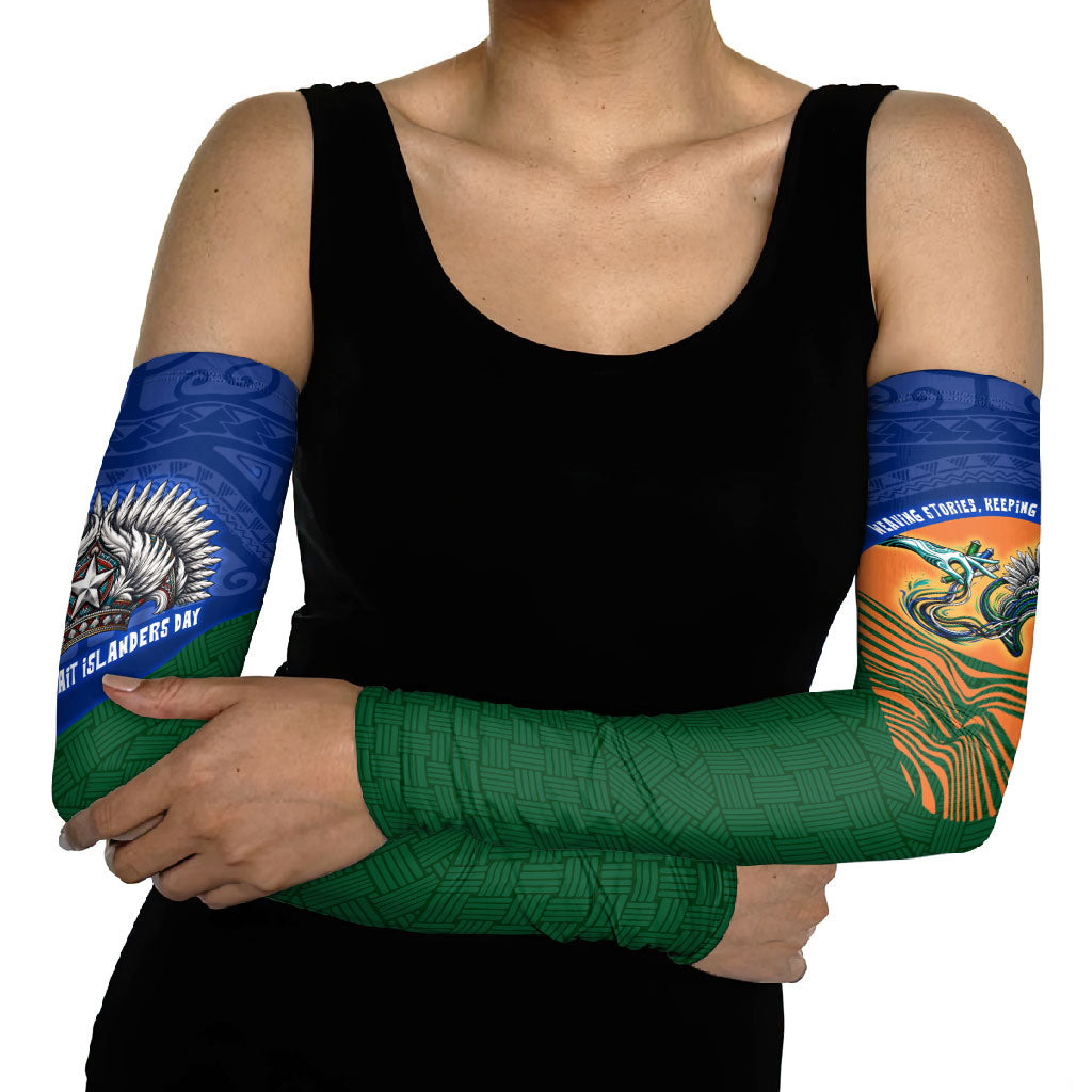 Torres Strait Islanders Day Traditional Dhari Headdress Arm Sleeves Indigenous Australian Tribal Weaving Pattern Culture
