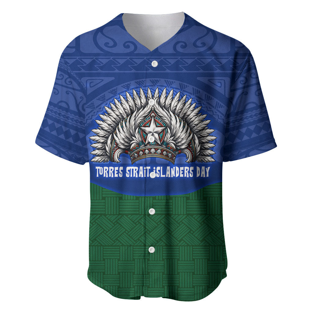 Torres Strait Islanders Day Traditional Dhari Headdress Baseball Jersey Indigenous Australian Tribal Weaving Pattern Culture