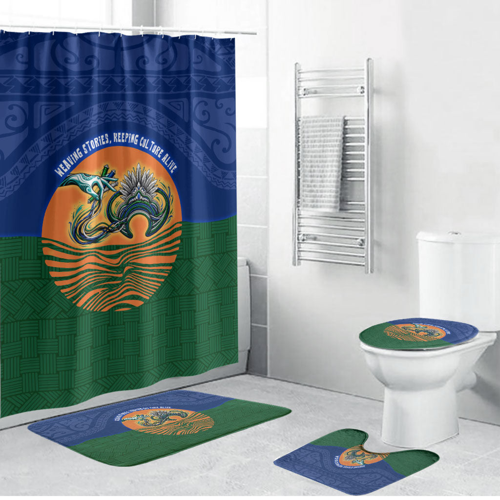 Torres Strait Islanders Day Traditional Dhari Headdress Bathroom Set Indigenous Australian Tribal Weaving Pattern Culture