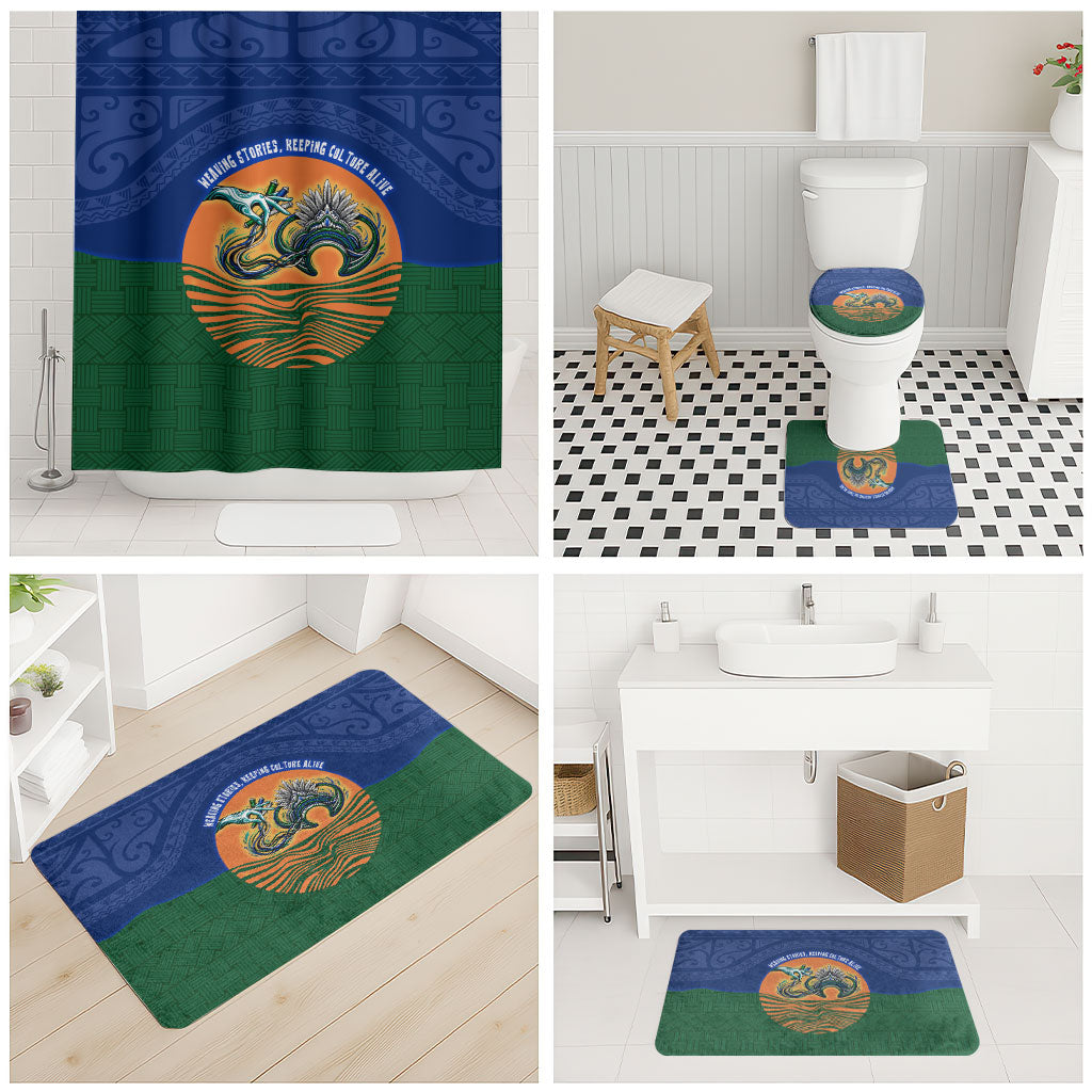 Torres Strait Islanders Day Traditional Dhari Headdress Bathroom Set Indigenous Australian Tribal Weaving Pattern Culture
