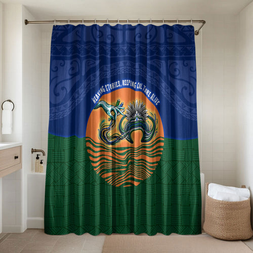 Torres Strait Islanders Day Traditional Dhari Headdress Bathroom Set Indigenous Australian Tribal Weaving Pattern Culture