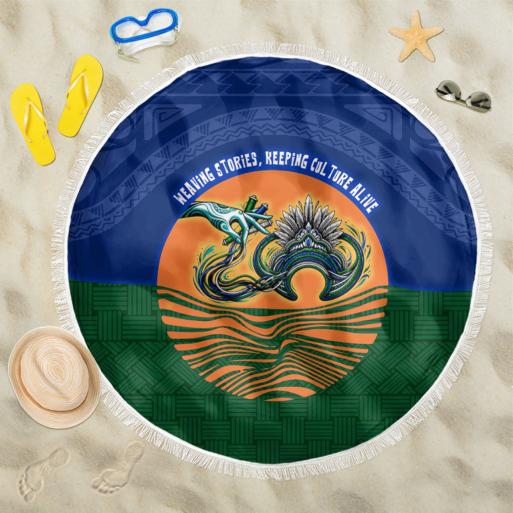 Torres Strait Islanders Day Traditional Dhari Headdress Beach Blanket Indigenous Australian Tribal Weaving Pattern Culture