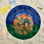 Torres Strait Islanders Day Traditional Dhari Headdress Beach Blanket Indigenous Australian Tribal Weaving Pattern Culture
