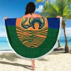 Torres Strait Islanders Day Traditional Dhari Headdress Beach Blanket Indigenous Australian Tribal Weaving Pattern Culture