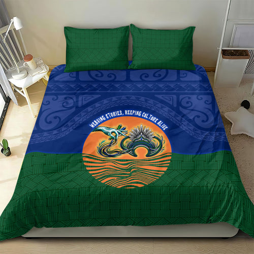 Torres Strait Islanders Day Traditional Dhari Headdress Bedding Set Indigenous Australian Tribal Weaving Pattern Culture