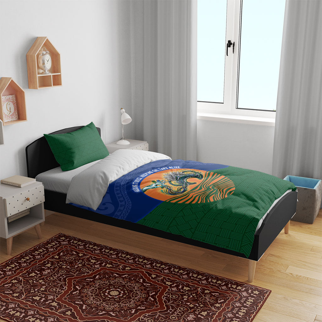 Torres Strait Islanders Day Traditional Dhari Headdress Bedding Set Indigenous Australian Tribal Weaving Pattern Culture