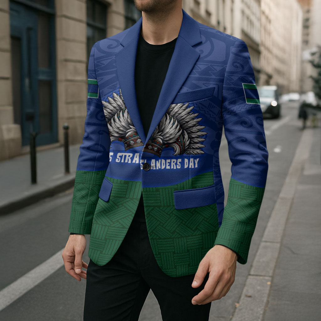 Torres Strait Islanders Day Traditional Dhari Headdress Blazer Indigenous Australian Tribal Weaving Pattern Culture