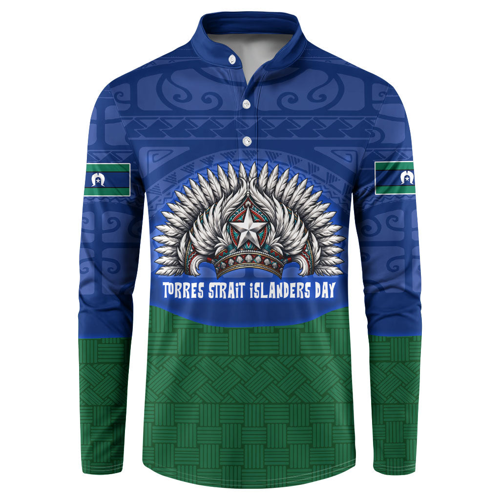 Torres Strait Islanders Day Traditional Dhari Headdress Button Sweatshirt Indigenous Australian Tribal Weaving Pattern Culture