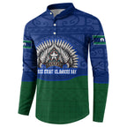 Torres Strait Islanders Day Traditional Dhari Headdress Button Sweatshirt Indigenous Australian Tribal Weaving Pattern Culture