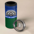 Torres Strait Islanders Day Traditional Dhari Headdress 4 in 1 Can Cooler Tumbler Indigenous Australian Tribal Weaving Pattern Culture