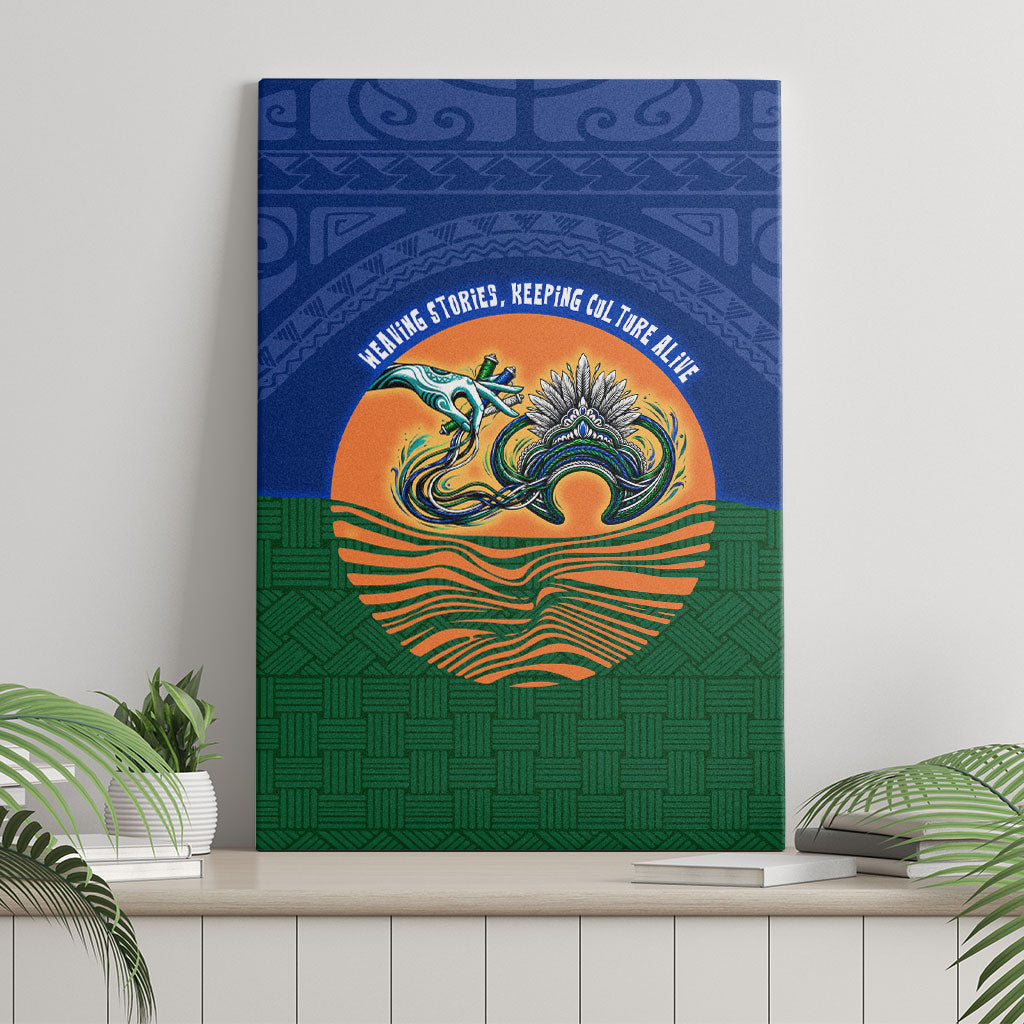 Torres Strait Islanders Day Traditional Dhari Headdress Canvas Wall Art Indigenous Australian Tribal Weaving Pattern Culture