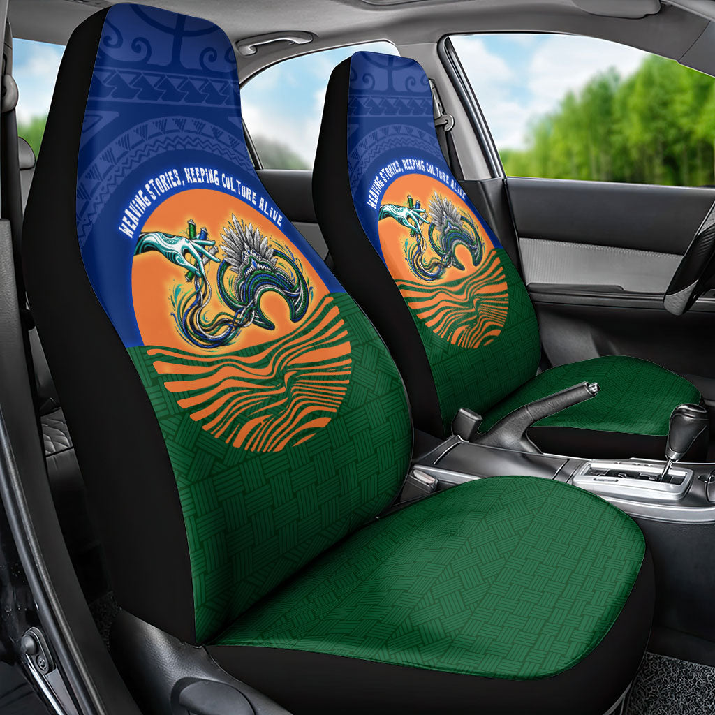 Torres Strait Islanders Day Traditional Dhari Headdress Car Seat Cover Indigenous Australian Tribal Weaving Pattern Culture