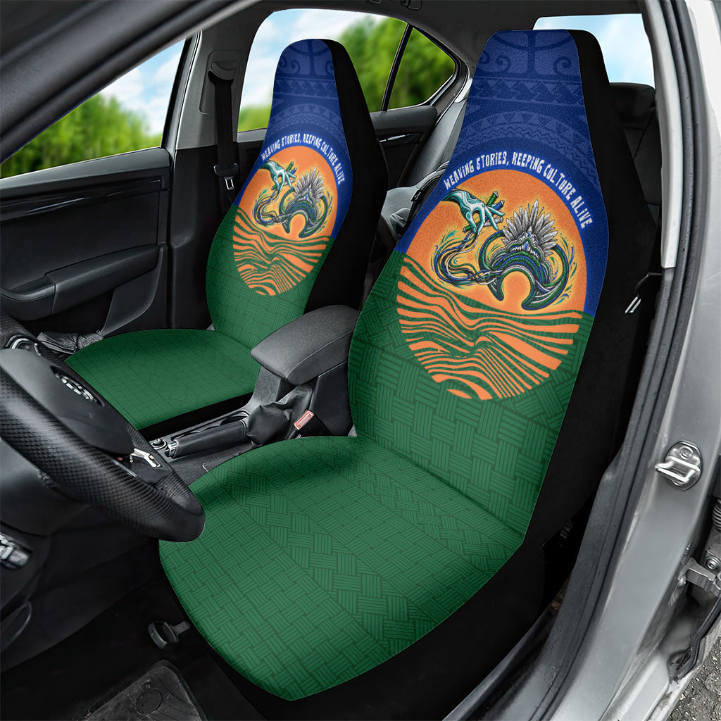 Torres Strait Islanders Day Traditional Dhari Headdress Car Seat Cover Indigenous Australian Tribal Weaving Pattern Culture