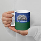 Torres Strait Islanders Day Traditional Dhari Headdress Ceramic Mug Indigenous Australian Tribal Weaving Pattern Culture
