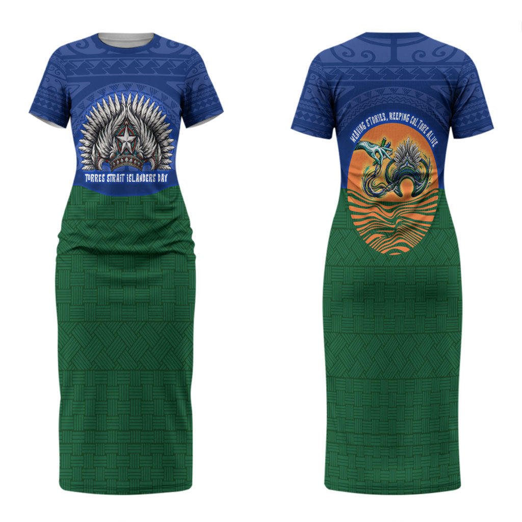 Torres Strait Islanders Day Traditional Dhari Headdress Couples Matching Short Sleeve Bodycon Dress and Long Sleeve Button Shirt Indigenous Australian Tribal Weaving Pattern Culture