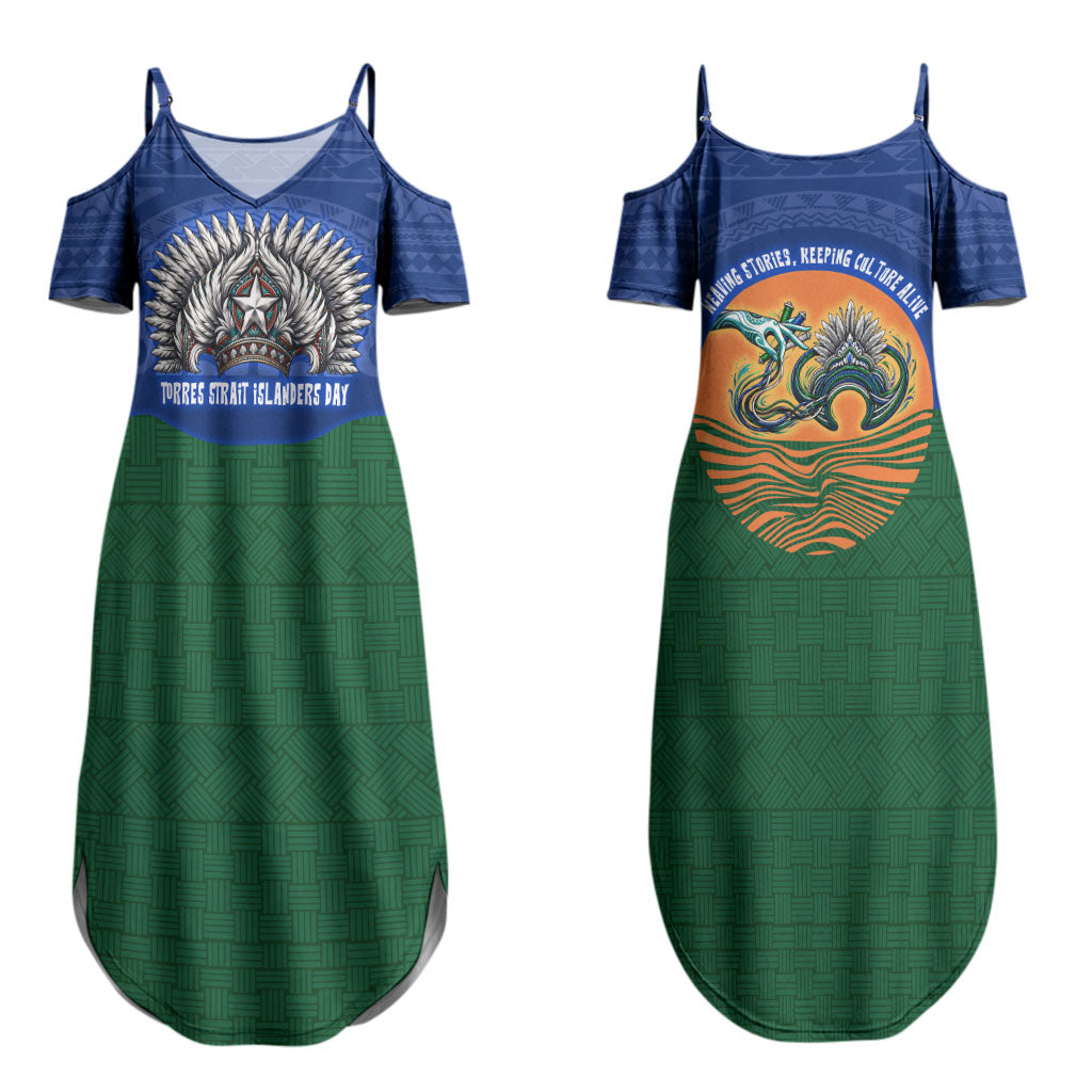 Torres Strait Islanders Day Traditional Dhari Headdress Couples Matching Summer Maxi Dress and Long Sleeve Button Shirt Indigenous Australian Tribal Weaving Pattern Culture