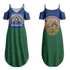 Torres Strait Islanders Day Traditional Dhari Headdress Couples Matching Summer Maxi Dress and Long Sleeve Button Shirt Indigenous Australian Tribal Weaving Pattern Culture