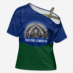 Torres Strait Islanders Day Traditional Dhari Headdress Cross Shoulder Shirt Indigenous Australian Tribal Weaving Pattern Culture